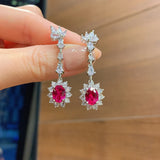 Paraiba Tourmaline Emerald Ruby Earrings for Women