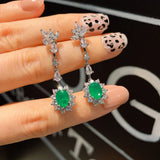 Paraiba Tourmaline Emerald Ruby Earrings for Women