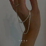 925 Silver Sparkling 18" Chain Necklace Women Wedding Party Jewelry
