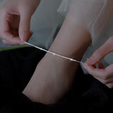925 Silver Sparkling Diamond Anklet for Women Wedding Gift