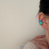 Colorful Oil Dripping Metal Ear Cuff for Women Girls
