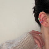 Colorful Oil Dripping Metal Ear Cuff for Women Girls