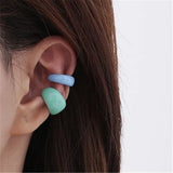 Colorful Oil Dripping Metal Ear Cuff for Women Girls