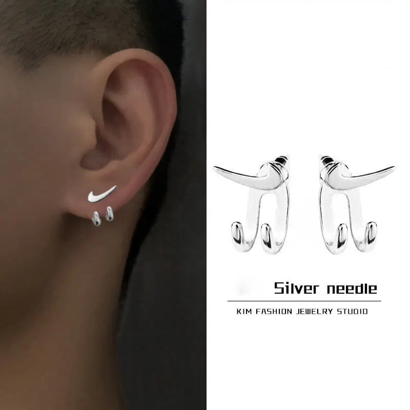 Stainless Steel Paw Earrings for Men