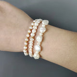 Natural Pearl Bracelet Gold-color Beads Freshwater Pearl Beaded Sets