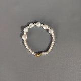 Natural Pearl Bracelet Gold-color Beads Freshwater Pearl Beaded Sets