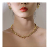 Double Chain Round Necklace Hip Hop Sweater Chain Wedding Jewelry Gift