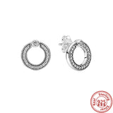 925 Sterling Silver Heart CZ Zircon Earrings for Women