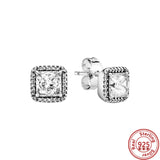 925 Sterling Silver Heart CZ Zircon Earrings for Women