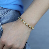 5mm Cuban Chain Bracelet Classic Brass Men Women Jewelry