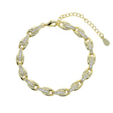 5mm Cuban Chain Bracelet Classic Brass Men Women Jewelry