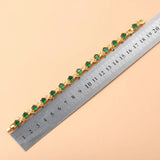 Nigerian Green CZ Crystal Bracelet For Women