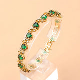 Nigerian Green CZ Crystal Bracelet For Women