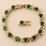 Nigerian Green CZ Crystal Bracelet For Women