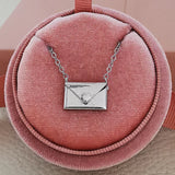 Envelop Love Letter Silver Necklaces for Women
