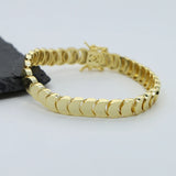 Moon Shaped Tennis Chain Bracelet for Women - Classic Jewelry