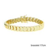 Moon Shaped Tennis Chain Bracelet for Women - Classic Jewelry