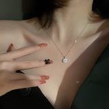 925 Silver Chain Diamond Zircon Clavicle Chain Necklace for Women