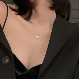 925 Silver Chain Diamond Zircon Clavicle Chain Necklace for Women