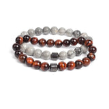 Men Bracelet Natural Stone Women Elastic Rope Beads Accessories