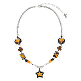 Orange Star Charm Necklace Hip Hop Punk Jewelry