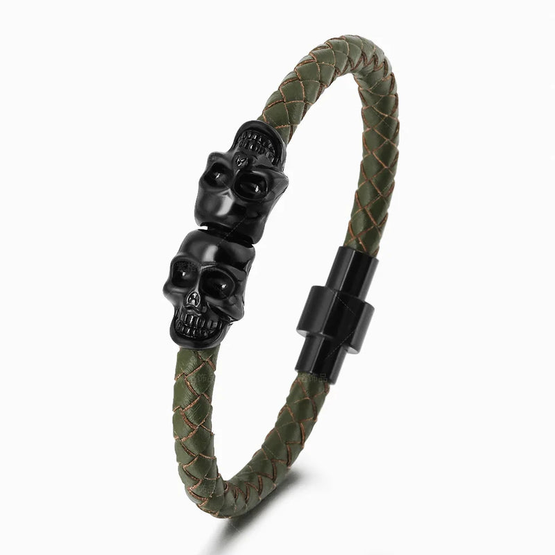 Punk Style Woven Skull Men's Bracelet