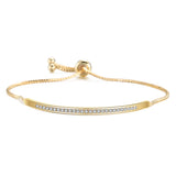 Round Cz Zirconia Adjustable Bracelet Bangle Gift Jewelry