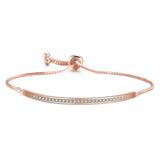 Round Cz Zirconia Adjustable Bracelet Bangle Gift Jewelry