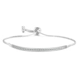 Round Cz Zirconia Adjustable Bracelet Bangle Gift Jewelry