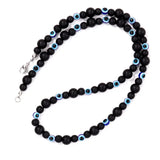 Round Eye Charm Necklace Men 6mm Tiger Eye Stone Bead Necklace For Men
