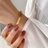 Stainless Steel Bangles Open Bracelets Classic 5mm Chain Bracelets