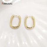 Plated Round Hoop Earrings for Women 15 mm/20 mm Ring Jewelry