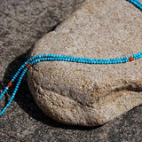 Turquoises Women Necklace Retro Green Stone Pendant Necklace Accessories