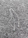 U Node 50 High Original Electroplated Silver Sapphire Pendant Necklace
