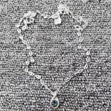 U Node 50 High Original Electroplated Silver Sapphire Pendant Necklace