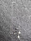 Fork Chain Pearl Pendant Necklace Gift