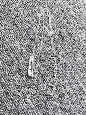 925 Silver Nameplate Lucky Necklace Holiday Jewelry Gift