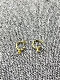 UNOde50 925 Silver 14K Round Pin Earrings Gift