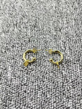 UNOde50 925 Silver 14K Round Pin Earrings Gift