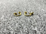 UNOde50 925 Silver 14K Round Pin Earrings Gift