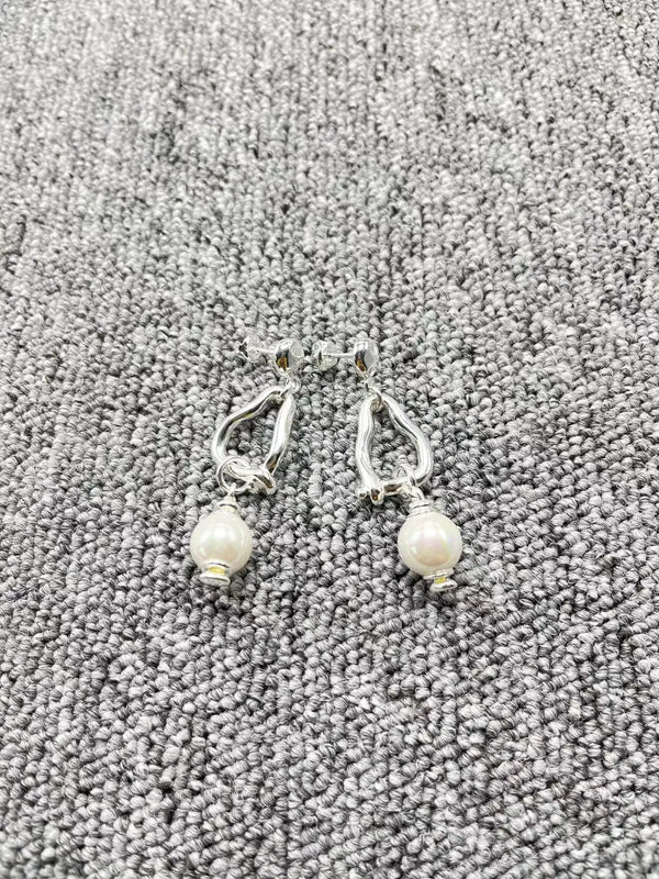UNOde50 Delicate 925 Silver Pearl Earrings