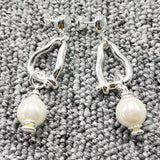 UNOde50 Silver Pearl Earrings Jewelry