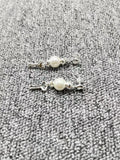 UNOde50 Electroplated 925 Silver Pearl Key Earrings