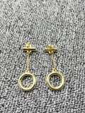 UNOde50 Electroplated 925 Silver 14k Round Earrings