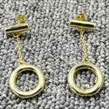 UNOde50 Electroplated 925 Silver 14k Round Earrings