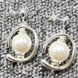 UNOde50 Silver Pearl Earrings Jewelry