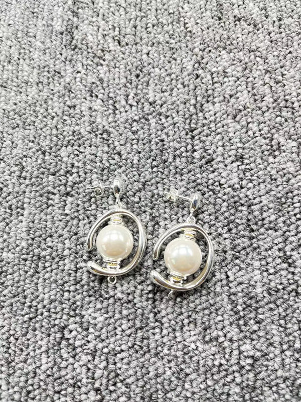 UNOde50 Silver Pearl Earrings Jewelry