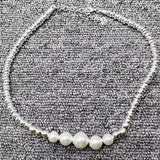 UNOde50 Silver Plated Pearl Bead Necklace Party Gift