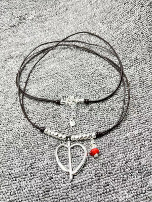 UNOde50 Silver Love Cross Chain Pearl Necklace Gift