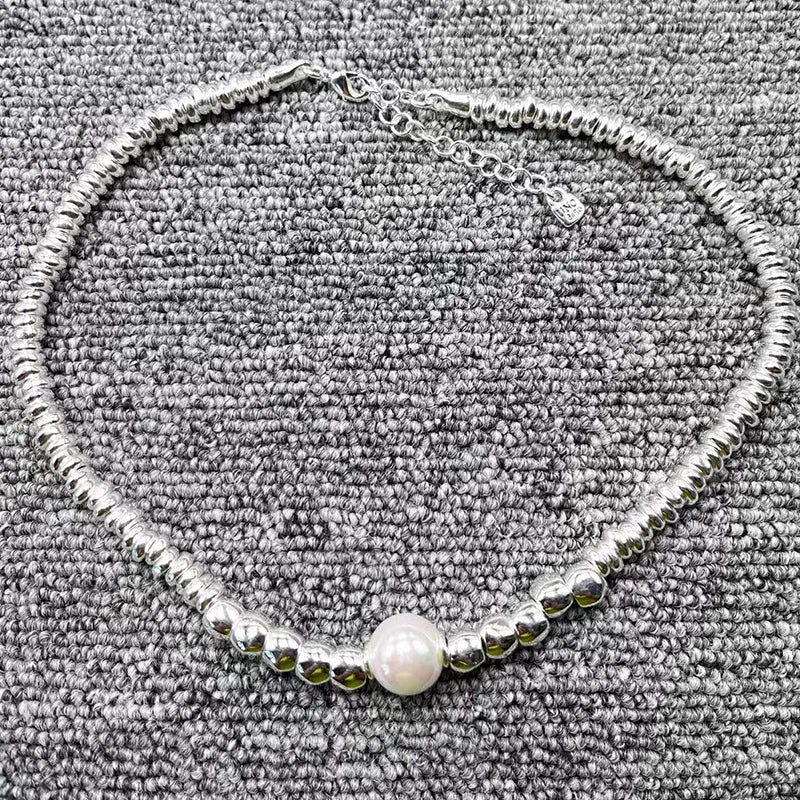 UNOde50 Pearl Necklace Silver Jewelry